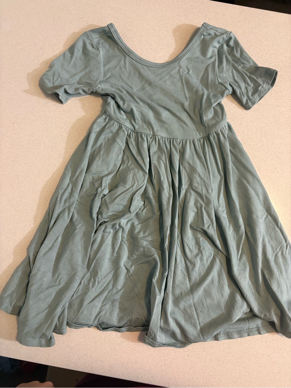 Kyte Baby Short Sleeve Twirl Dress in Blue Green